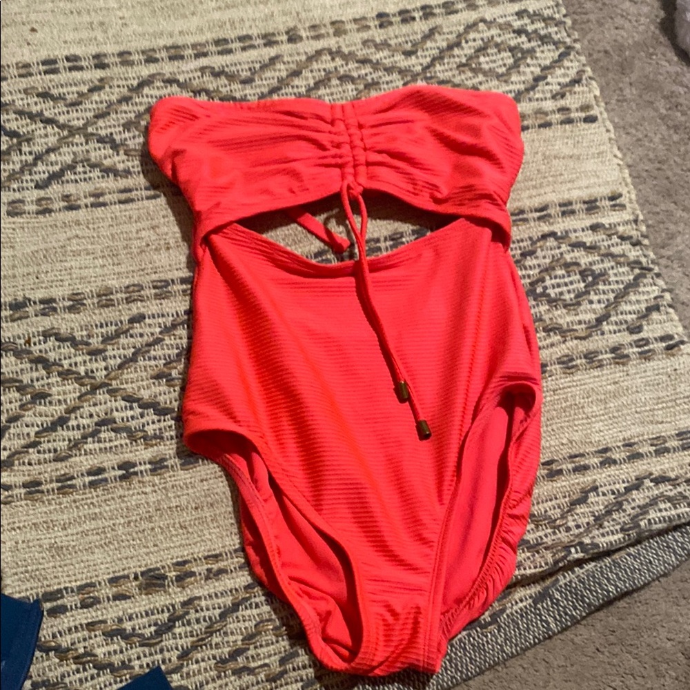 Time and Tru Red One Piece Swimsuit